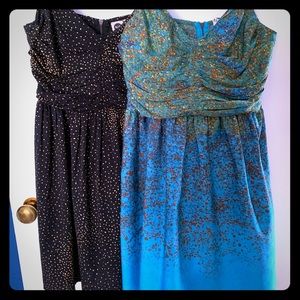Two Roxy mini dresses! 🖤💙🖤